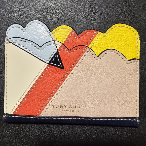 Tory Burch Handbags - TORY BURCH Card Case Multicolor Leather Enamel Card Holder